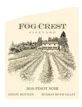 Fog Crest Vineyard wine label